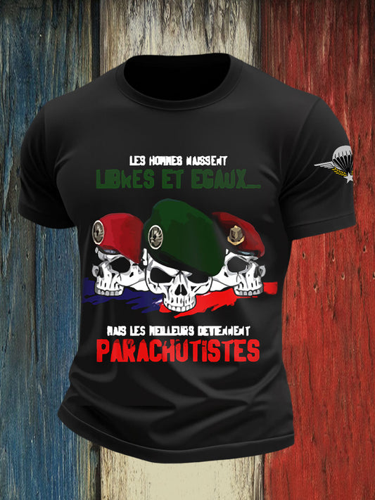 T-shirts de parachutiste français pour hommes