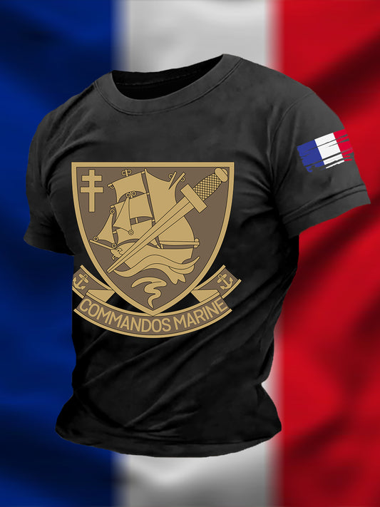 T-shirt à manches courtes Commandos Marine Homme