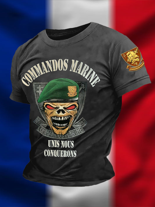 T-shirt à manches courtes Commandos Marine Homme