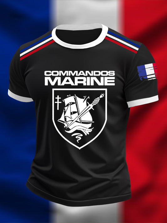 T-shirt à manches courtes Commandos Marine Homme
