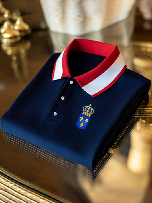 Chemise décontractée Vintage French Crown pour homme