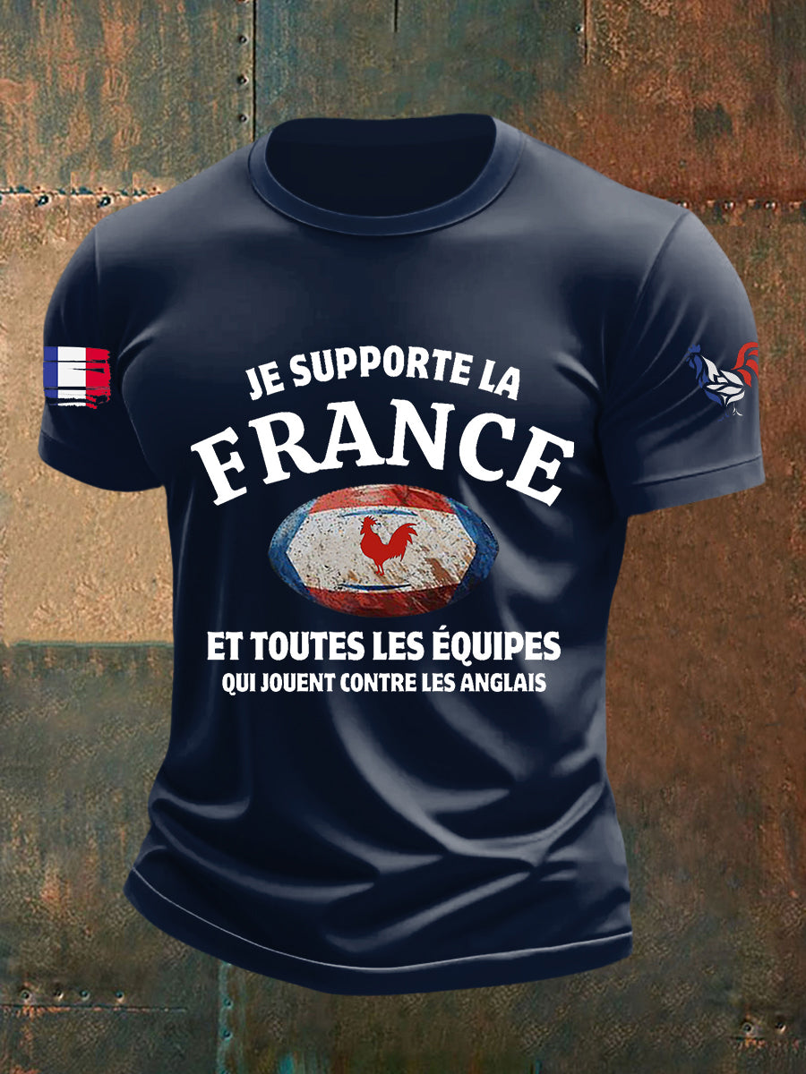 T-shirt à manches courtes Je Supporte La France Homme