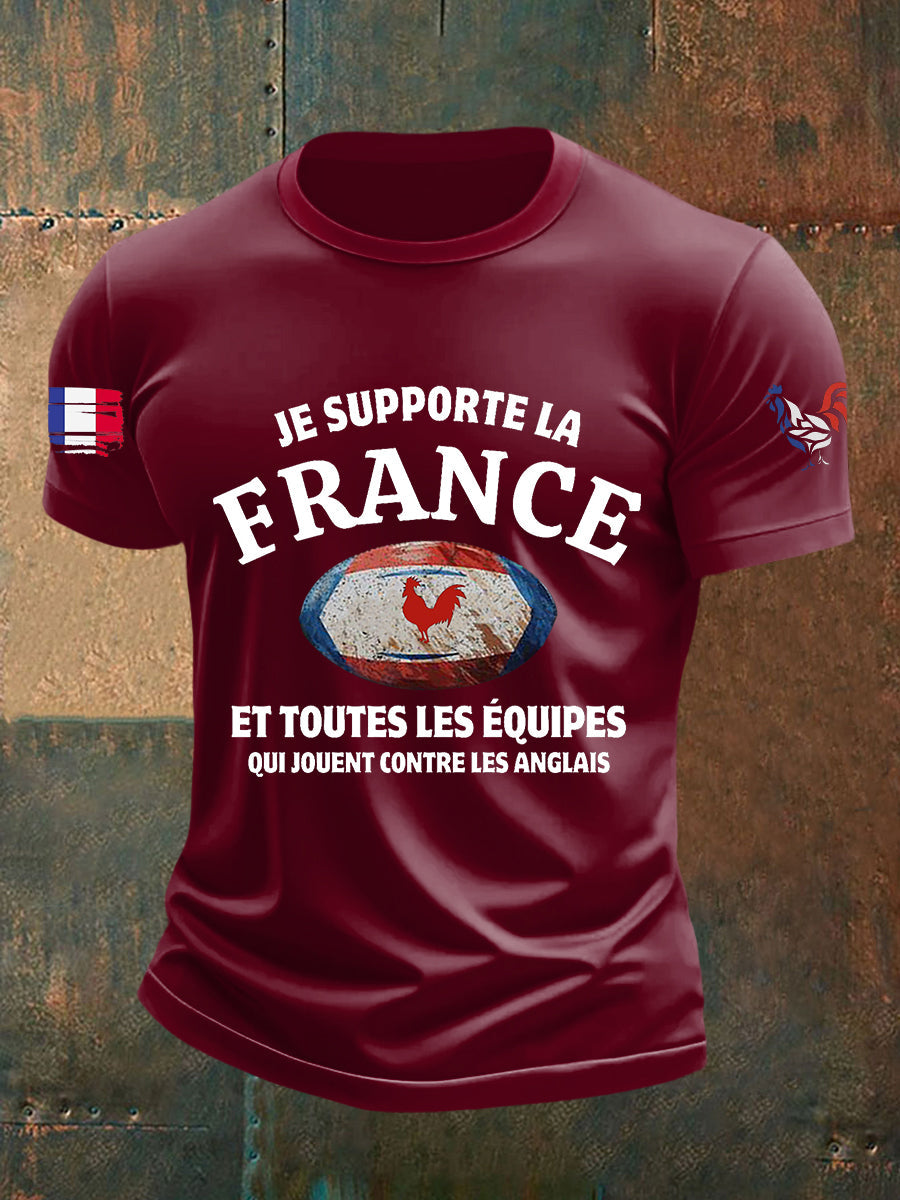 T-shirt à manches courtes Je Supporte La France Homme